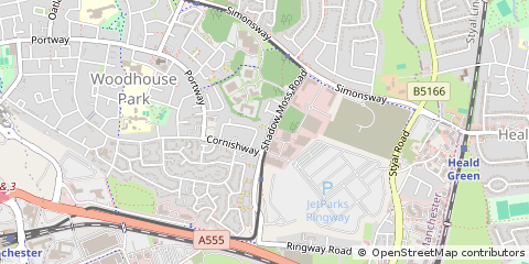 Map of Manchester, Lancashire