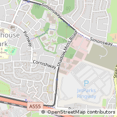 Map of Manchester, Lancashire