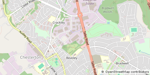 Map of Newcastle, Staffordshire
