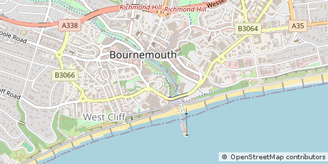Map of Bournemouth, Dorset
