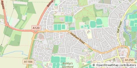 Map of Bishop's Stortford, Hertfordshire