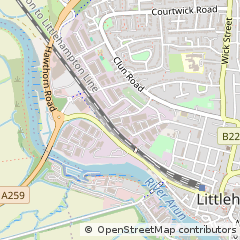 Map of Littlehampton, West Sussex