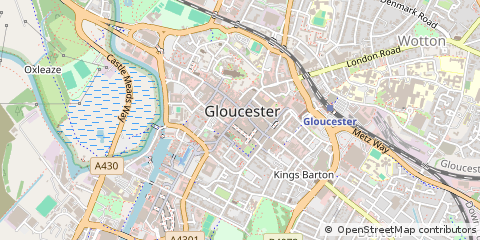 Map of Gloucester, Gloucestershire