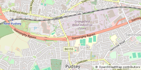 Map of Leeds, West Yorkshire