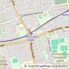 Map of Newcastle Upon Tyne, Tyne and Wear