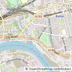 Map of Newcastle Upon Tyne, Tyne And Wear
