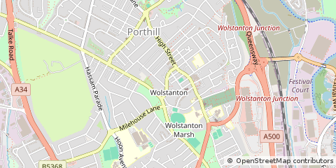 Map of Newcastle, Staffordshire