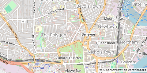 Map of Southampton, Hampshire