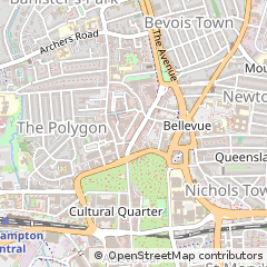Map of Southampton, Hampshire