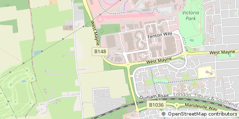 Map of Basildon, Essex