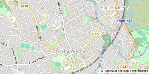 Map of Carshalton, Surrey