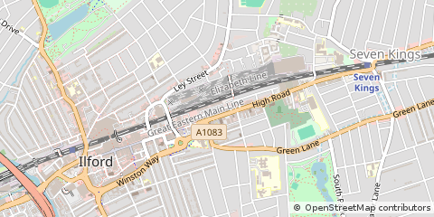 Map of Ilford, Essex