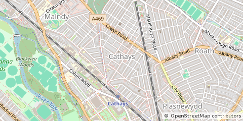 Map of Cardiff