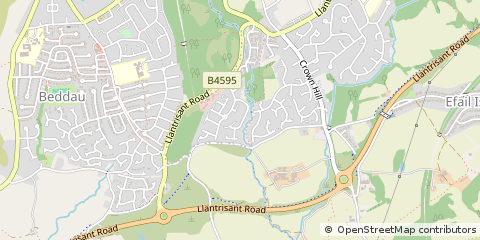 Map of Pontypridd, South Glamorgan