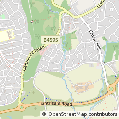 Map of Pontypridd, South Glamorgan