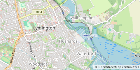 Map of Lymington, Hampshire