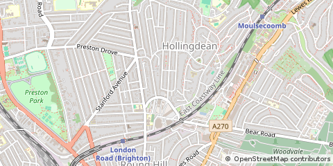 Map of Brighton, East Sussex