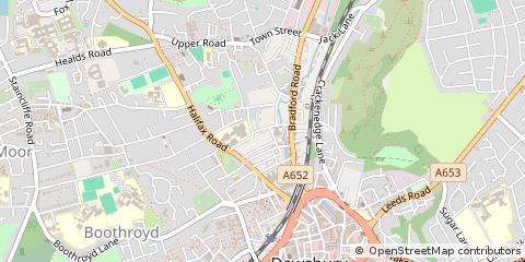 Map of Dewsbury, West Yorkshire