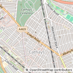 Map of Cardiff, South Glamorgan
