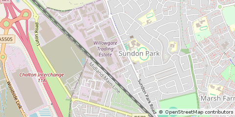 Map of Luton, Bedfordshire