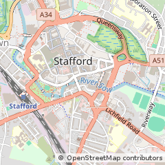 Map of Stafford, Staffordshire