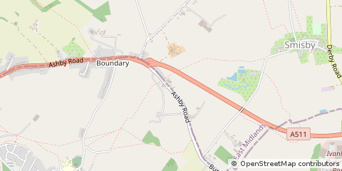 Map of Boundary, Leicestershire