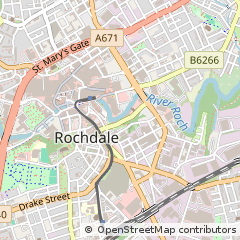 Map of Rochdale, Lancashire