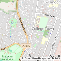 Map of Sandhurst, Berkshire