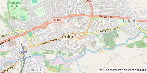 Map of Colne, Lancashire
