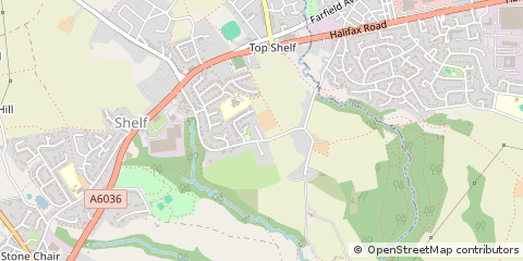 Map of Halifax, West Yorkshire