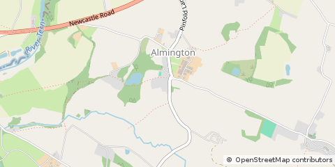 Map of Almington, Staffordshire