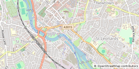 Map of Exeter, Devon