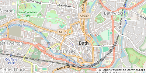 Map of Bath, Somerset