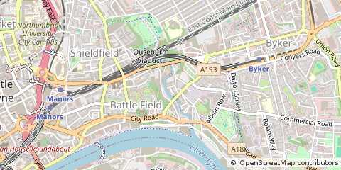Map of Newcastle Upon Tyne