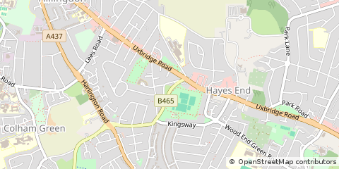 Map of Hillingdon, Middlesex