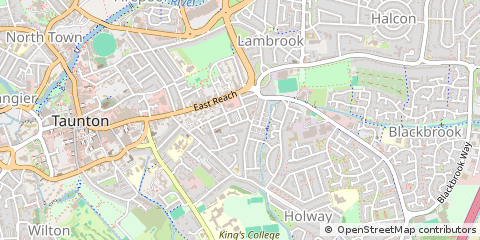 Map of Taunton, Somerset