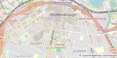 Map of Middlesbrough