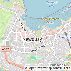 Map of Newquay, Cornwall