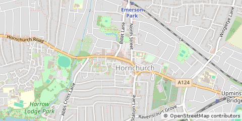 Map of Hornchurch, Essex
