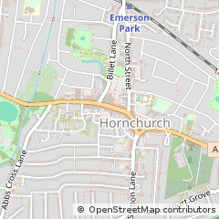 Map of Hornchurch, Essex