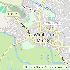Map of Wimborne, Dorset