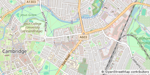 Map of Cambridge, Cambridgeshire