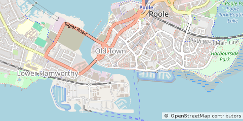 Map of Poole, Dorset