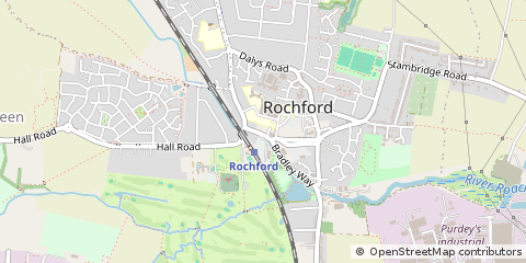 Map of Rochford, Essex
