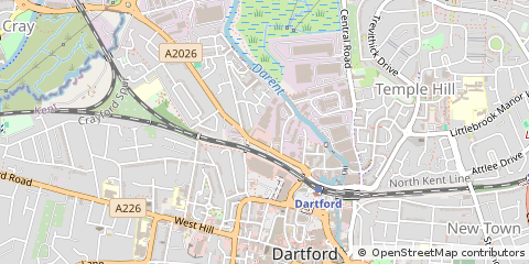 Map of Dartford, Kent