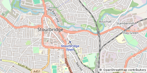 Map of Stourbridge, West Midlands
