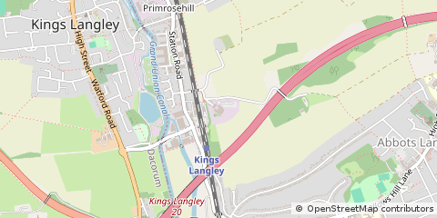 Map of Kings Langley, Hertfordshire