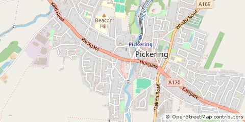 Map of Pickering, North Yorkshire