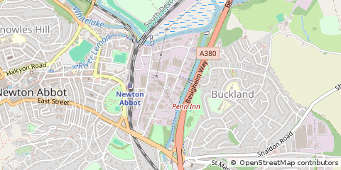 Map of Newton Abbot
