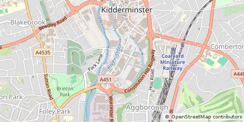 Map of Kidderminster